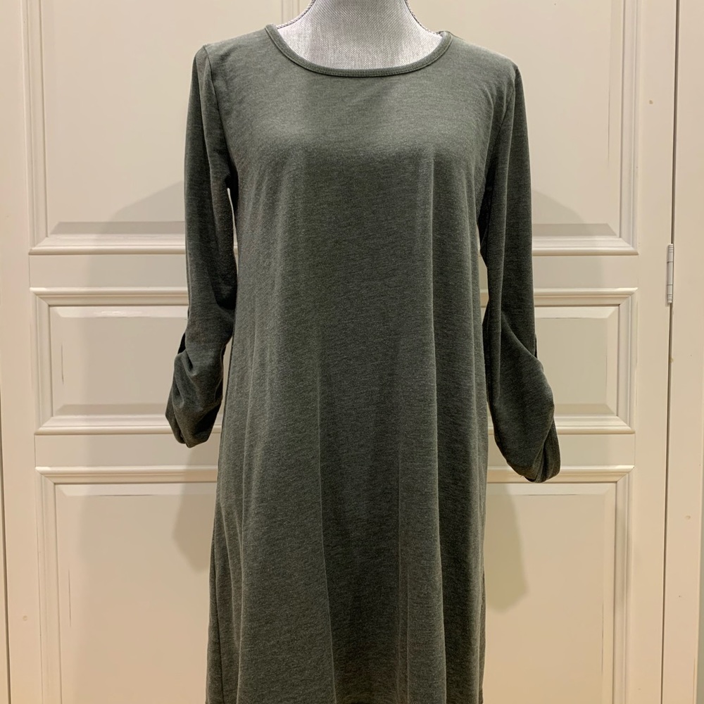 Green Sweatshirt Dress